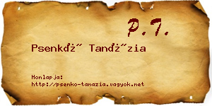 Psenkó Tanázia névjegykártya